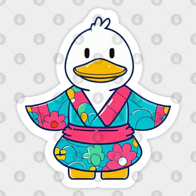 Duck in yoga Sticker by Japanese Fever